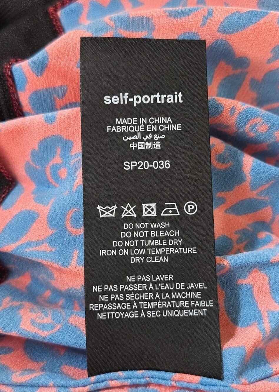 SELF-PORTRAIT | Long Sleeve Floral Print Mini Dress in Size US 2 - Picture 9 of 11
